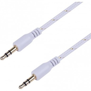 Аудиокабель AUX REXANT 3.5 мм в тканевой оплетке 1 м белый Аудиокабель AUX REXANT 3.5 мм в тканевой оплетке 1 м белый
