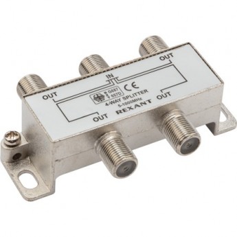 Делитель антенный REXANT F-типа на 4 TV Делитель антенный REXANT F-типа на 4 TV