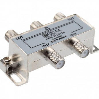 Делитель REXANT ТВ х 4 под F разъём 5-1000МГц Делитель REXANT ТВ х 4 под F разъём 5-1000МГц