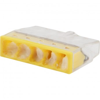 Экспресс-клемма с пастой REXANT СМК 2273-245, 5-проводная 0.5-2.5 мм², прозрачная (100 шт./уп.)