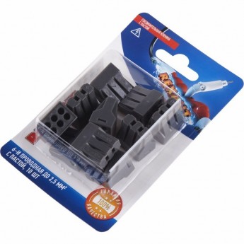 Экспресс-клемма с пастой REXANT СМК 773-306, 6-проводная до 2,5 мм² серая, (блистер 10 шт)