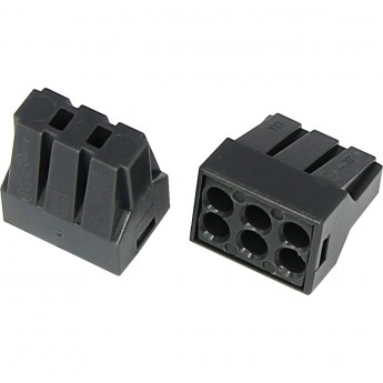 Экспресс-клемма с пастой REXANT СМК 773-306, 6-проводная до 2,5 мм² серая, (блистер 5шт.)