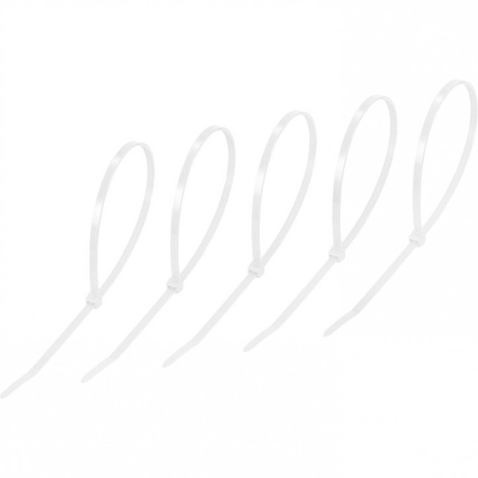 Хомут-стяжка REXANT нейлоновая 300x4,8мм, белая (25 шт/уп) 07-0300-25