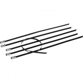 Хомут-стяжка стальная REXANT с полимерным покрытием 400x4,6 мм, упаковка 50 шт.