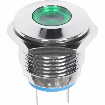 Индикатор металл REXANT LED 16 220В подсветка зеленая Индикатор металл REXANT LED 16 220В подсветка зеленая