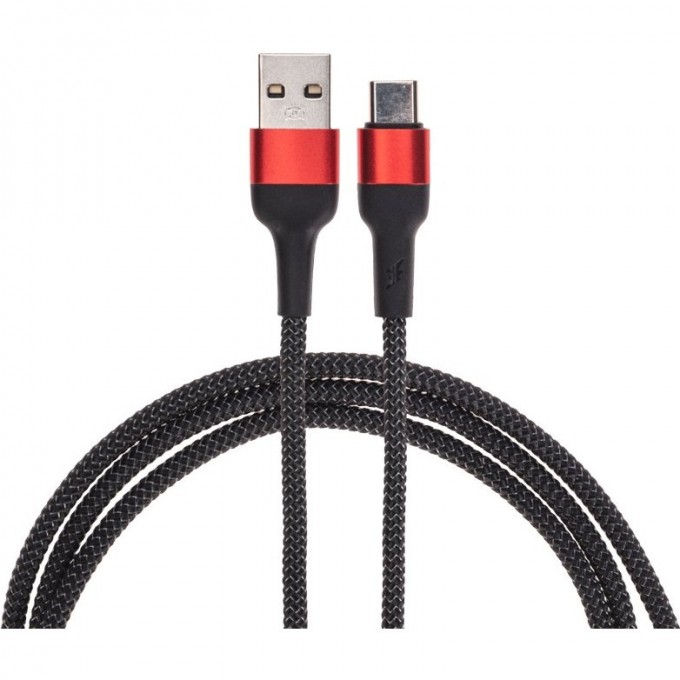 Кабель REXANT USB-A – Type-C, 5А, 50Вт, 1м, в черной нейлоновой оплетке 18-7066