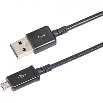 Кабель USB REXANT microUSB длинный штекер 1 м черный