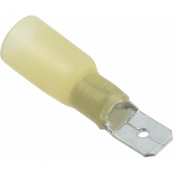 Клемма REXANT плоская изолированная термоусаживаемая РПи-п-т 6.0-(6.3)/РпИп-т 6-7-0,8 штекер 6.35 мм 4-6 мм² желтый