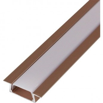 Комплект врезного алюминиевого профиля REXANT с рассеивателем, 22х6мм, 1м, розовое золото Комплект врезного алюминиевого профиля REXANT с рассеивателем, 22х6мм, 1м, розовое золото