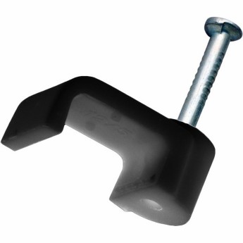 Крепеж кабеля REXANT плоский 5 х 2 мм черный, 50 шт.