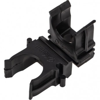 Крепеж-клипса REXANT для трубы ø 16 мм, черная (100 шт./уп.)