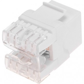 Модуль REXANT PRO KEYSTONE Jack RJ-45(8P8C), UTP неэкранированный, CAT 5e тип 180 градусов белый