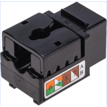 Модуль REXANT PRO KEYSTONE JACK RJ-45(8P8C), UTP неэкранированный СAT 6 тип 90 градусов, черный