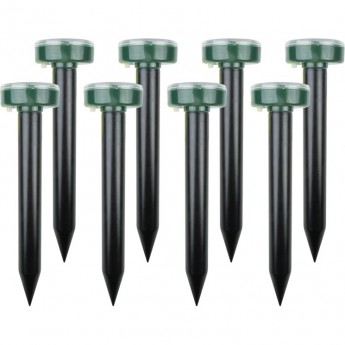 Набор ультразвуковых отпугивателей кротов REXANT R-20м x8 на солнечной батарее Набор ультразвуковых отпугивателей кротов REXANT R-20м x8 на солнечной батарее