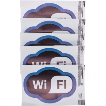 Наклейка информационный знак REXANT «Зона Wi-Fi» с хедером; 150х200 мм Наклейка информационный знак REXANT «Зона Wi-Fi» с хедером; 150х200 мм
