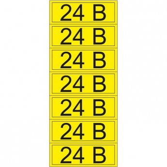 Наклейка REXANT знак электробезопасности «24 В» 35х100 мм (7 шт на листе) Наклейка REXANT знак электробезопасности «24 В» 35х100 мм (7 шт на листе)