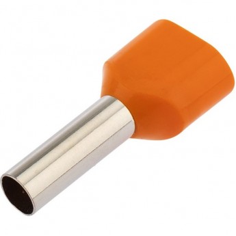 Наконечник штыревой REXANT втулочный изолированный F-12мм 2х4мм² (НШВи(2) 4.0-12/НГи2 4,0-12) оранжевый