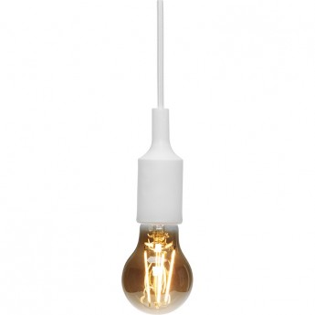 Патрон REXANT E27 силиконовый со шнуром 1 м белый