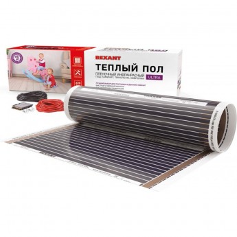 Пленочный теплый пол REXANT ULTRA RXM 220, площадь 1 м², 0.5х2 м, 220 Вт Пленочный теплый пол REXANT ULTRA RXM 220, площадь 1 м², 0.5х2 м, 220 Вт