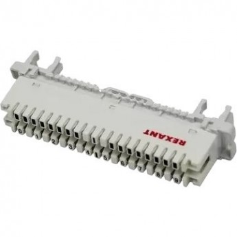 Плинт на 10 пар REXANT размыкаемый, маркировка 0-9, универсальный (монтаж на рейку+ хомут)