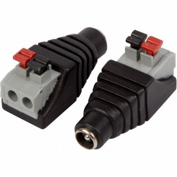 Разъем REXANT питание на кабель гнездо 2.1х5.5x10мм с быстрозажимной колодкой Разъем REXANT питание на кабель гнездо 2.1х5.5x10мм с быстрозажимной колодкой