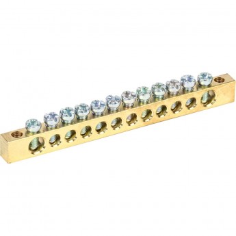 Шина REXANT PEN «земля-ноль» 6х9 мм 12/2 (12 групп/крепеж по краям) Шина REXANT PEN «земля-ноль» 6х9 мм 12/2 (12 групп/крепеж по краям)