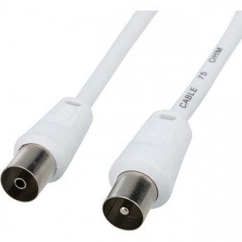 Шнур REXANT ТВ гнездо - ТВ штекер 1.5 м белый Шнур REXANT ТВ гнездо - ТВ штекер 1.5 м белый