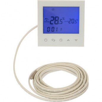 Терморегулятор REXANT R100W с автоматическим программированием и сенсорными кнопками, белый Терморегулятор REXANT R100W с автоматическим программированием и сенсорными кнопками, белый