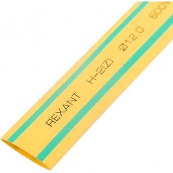Термоусаживаемая трубка REXANT 12.0/6.0 мм желто-зеленая, 50 шт. Термоусаживаемая трубка REXANT 12.0/6.0 мм желто-зеленая, 50 шт.