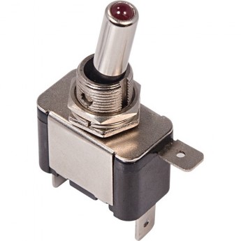 Тумблер REXANT 12V 25А однополюсный с красной подсветкой