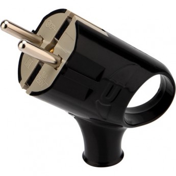 Вилка евро REXANT угловая с з/к 16А с кольцом черная Вилка евро REXANT угловая с з/к 16А с кольцом черная