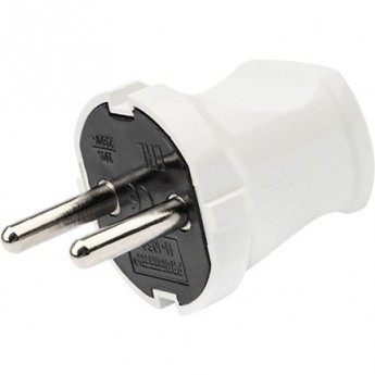 Вилка прямая REXANT 6А без з/к белая Вилка прямая REXANT 6А без з/к белая