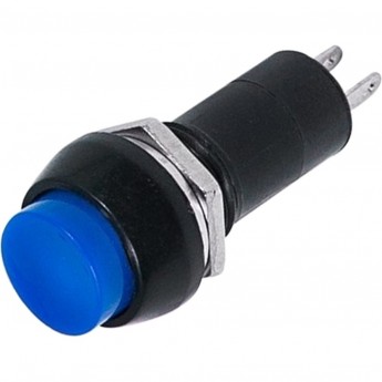 Выключатель-кнопка REXANT PBS-11В 1 А б/фикс синяя Выключатель-кнопка REXANT PBS-11В 1 А б/фикс синяя